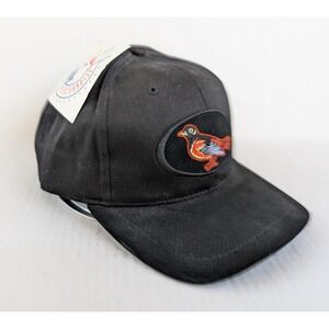 Vintage Baltimore Orioles Hat NWT 90S READ Leather Visor MLB Black